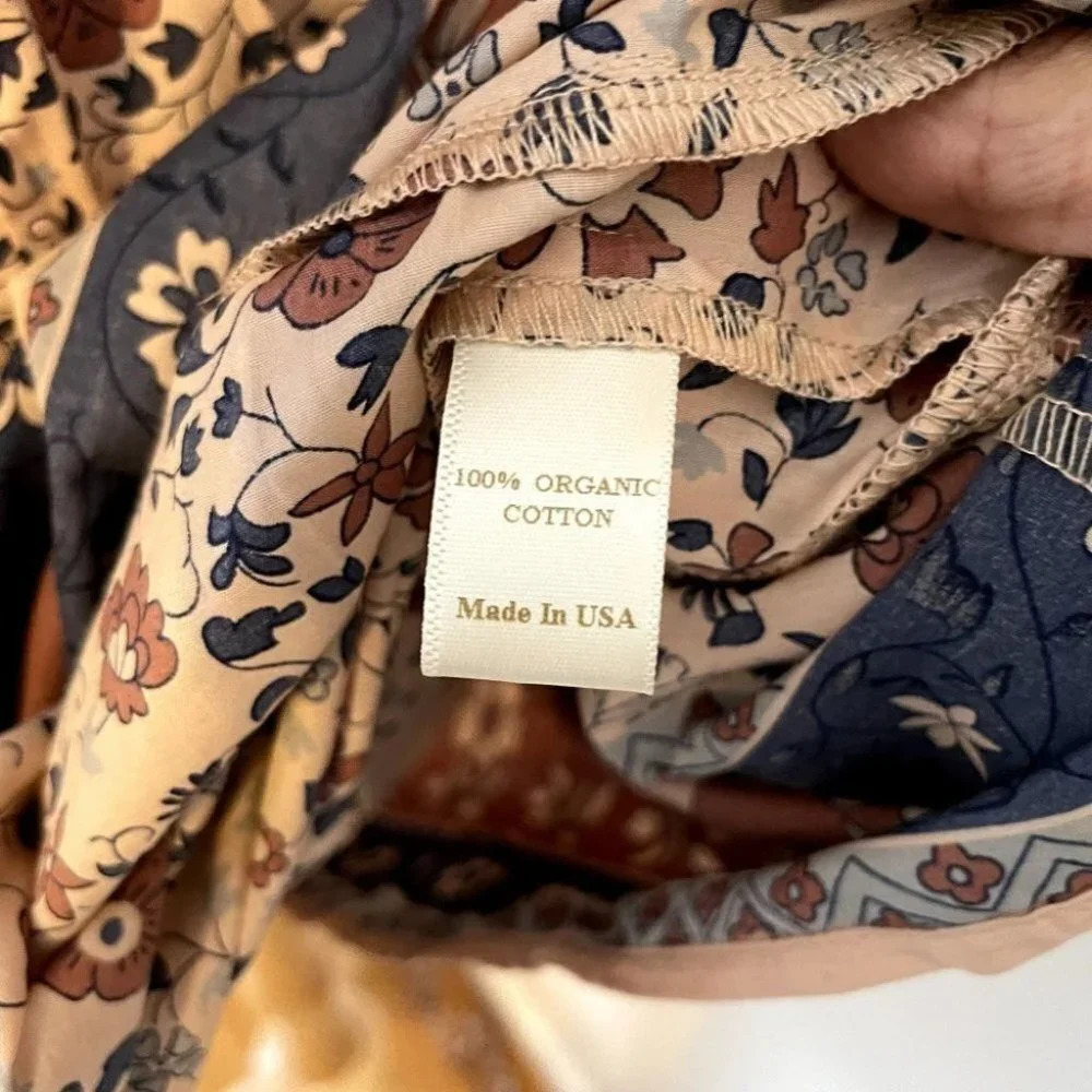 Christy Dawn The Plum Dress Size Small Sand Anemone Vine Puff Floral Ruffle  NWT - Picture 12 of 13